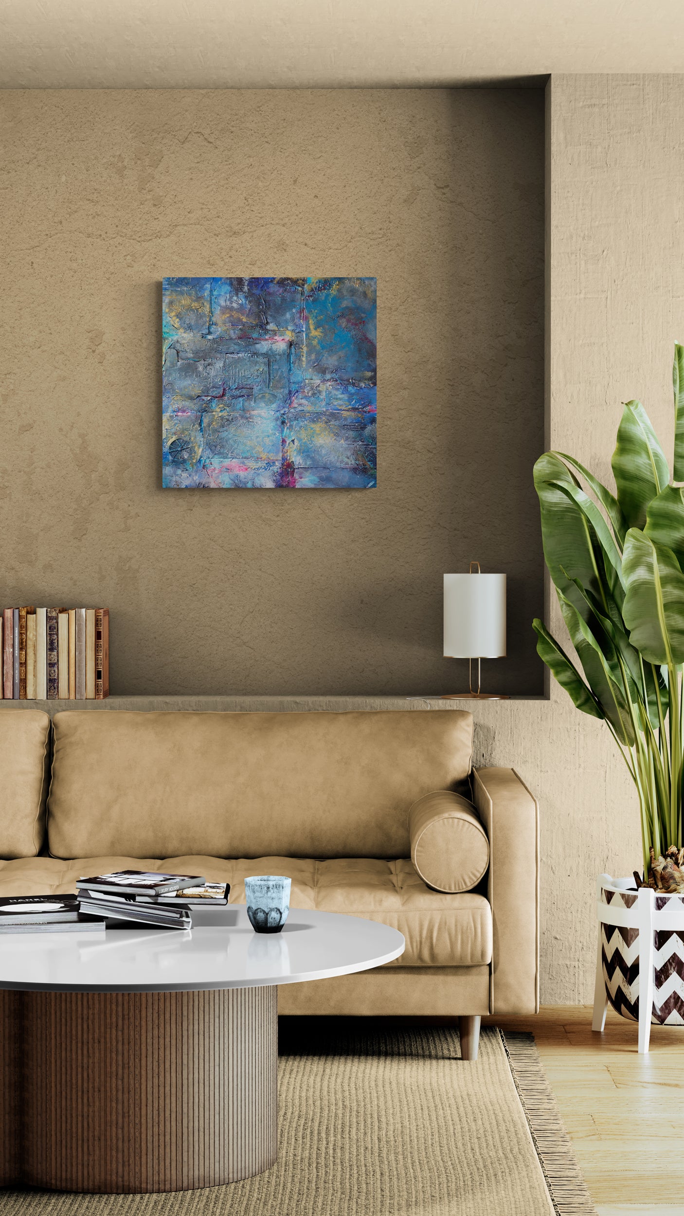 Curious Weekend - This art is by Kimberli Werner, abstract expressionist artist, based in the UK.