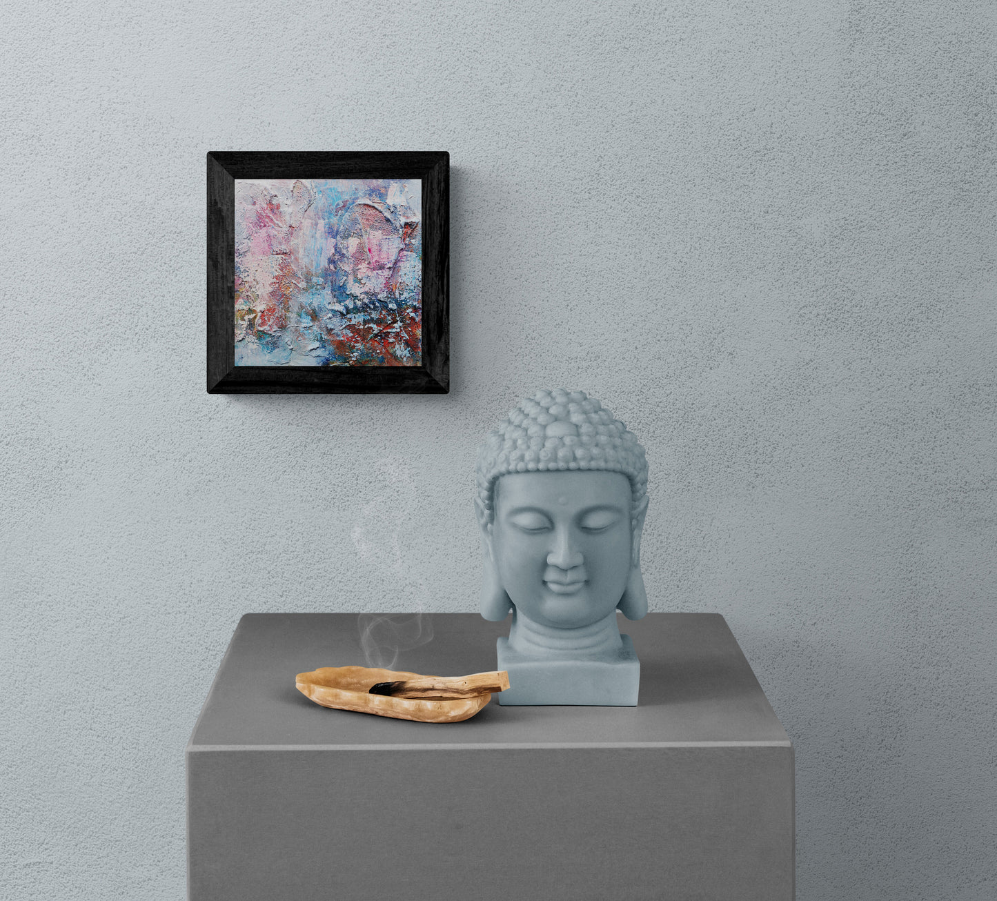 How Important is blue - This art is by Kimberli Werner, abstract expressionist artist, based in the UK.