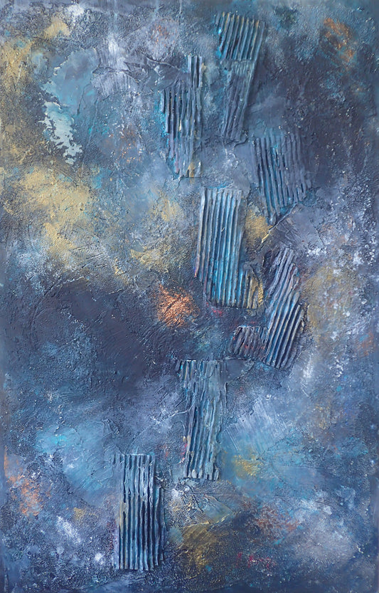 I am Listening - This art is by Kimberli Werner, abstract expressionist artist, based in the UK.