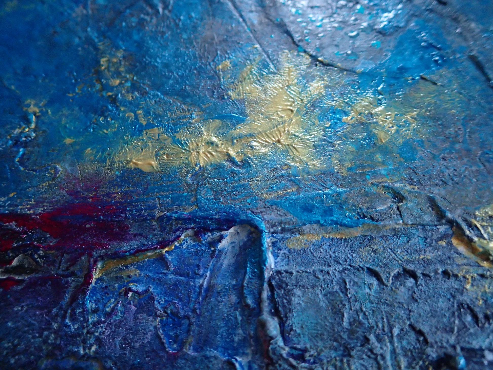 Curious Weekend - This art is by Kimberli Werner, abstract expressionist artist, based in the UK.