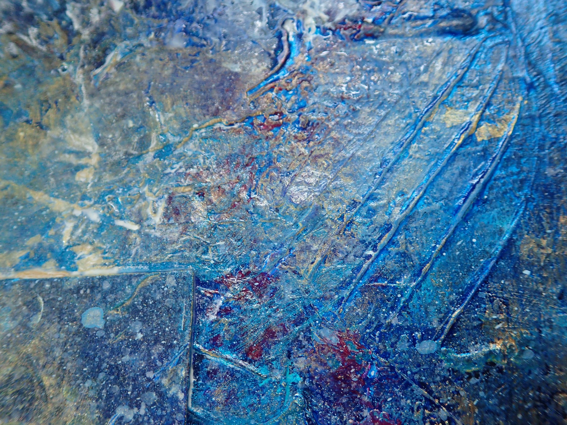 This art is by Kimberli Werner, abstract expressionist artist, based in the UK.