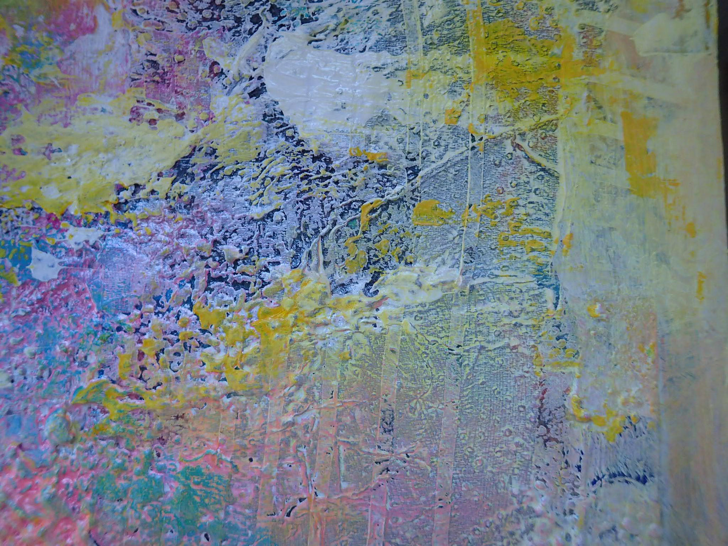 Just Around The Corner - This art is by Kimberli Werner, abstract expressionist artist, based in the UK.