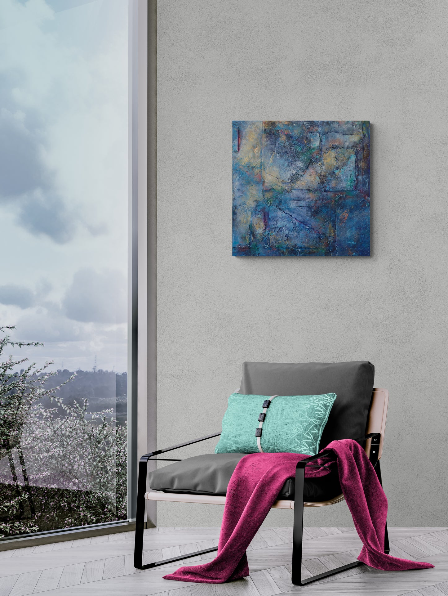 When Home is Everywhere and nowhere - This art is by Kimberli Werner, abstract expressionist artist, based in the UK.