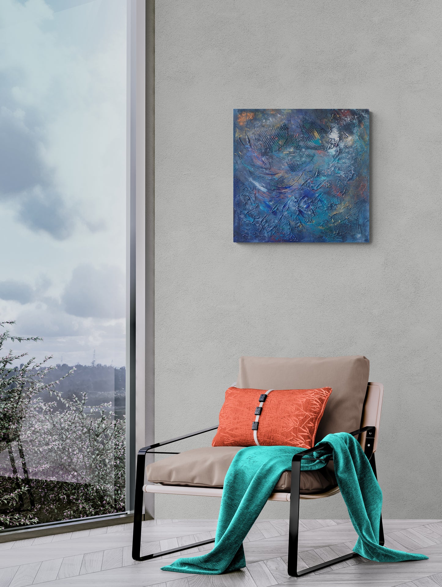 The Wildest of The Wind - This art is by Kimberli Werner, abstract expressionist artist, based in the UK.