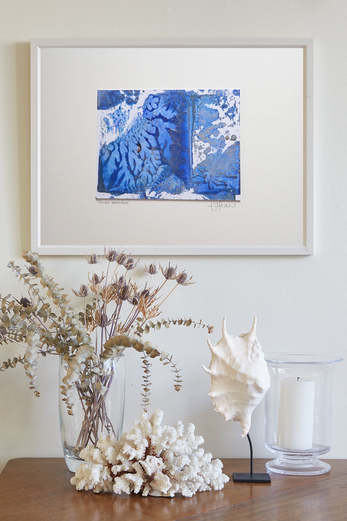 Frozen Waterfalls - This art is by Kimberli Werner, abstract expressionist artist, based in the UK.