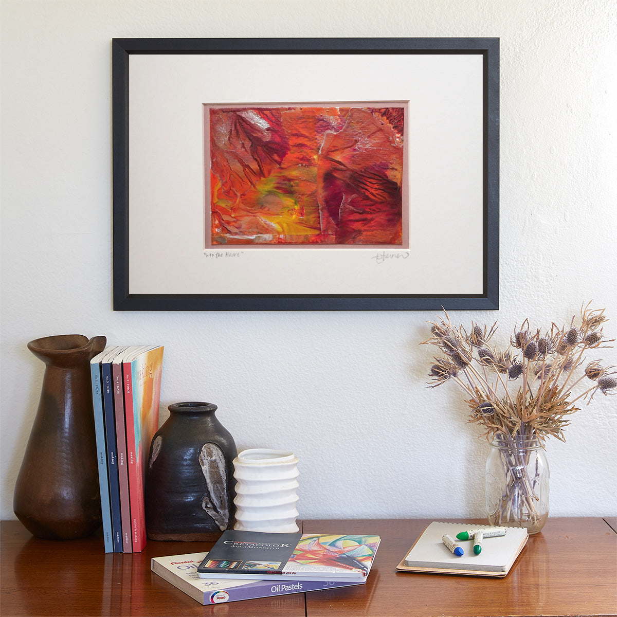 Into the heart - This art is by Kimberli Werner, abstract expressionist artist, based in the UK.