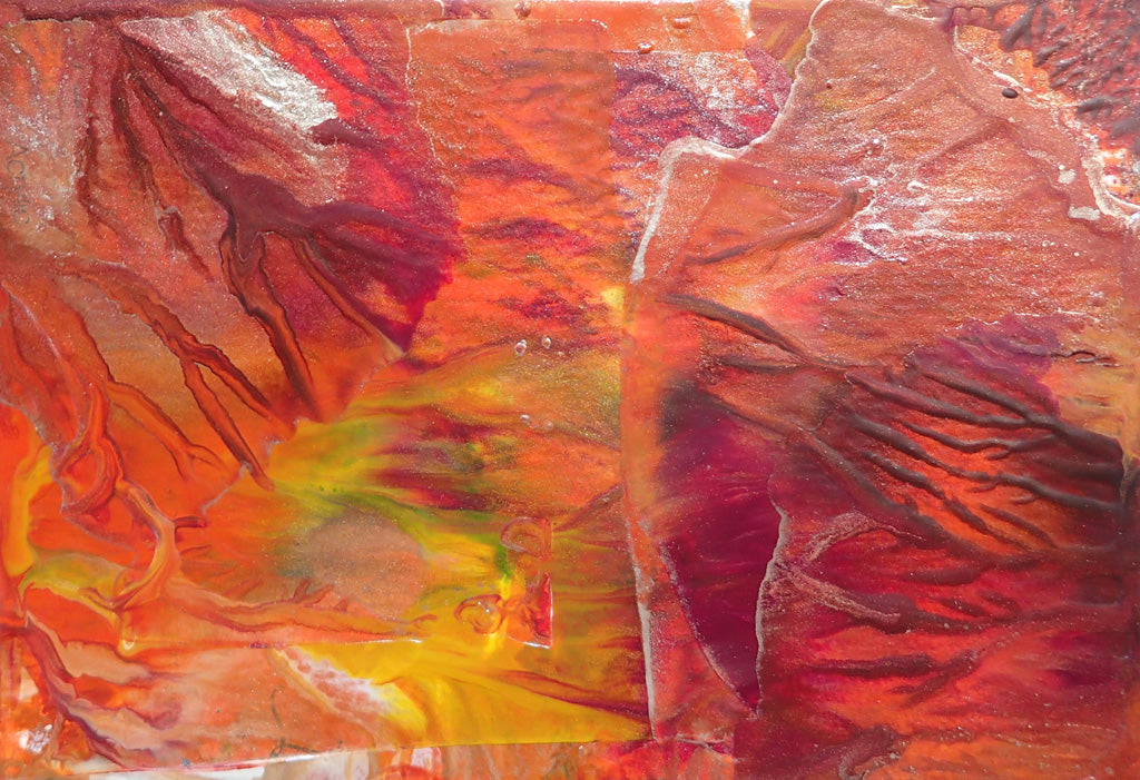 Into the heart - This art is by Kimberli Werner, abstract expressionist artist, based in the UK.