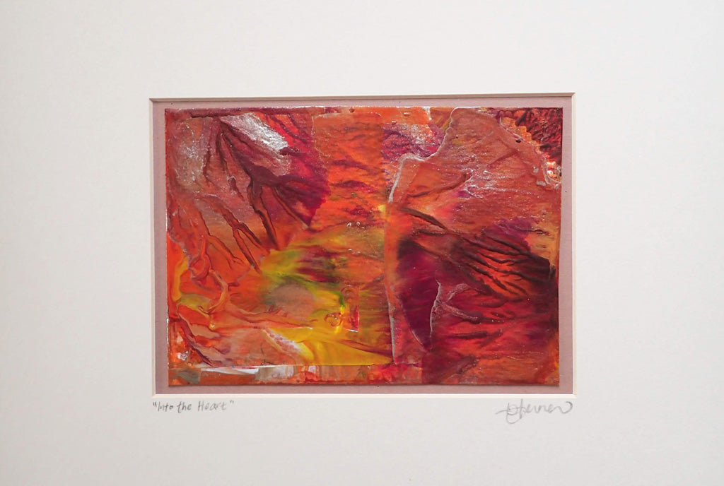 Into the heart - This art is by Kimberli Werner, abstract expressionist artist, based in the UK.