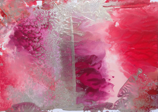 Seeing Red -This art is by Kimberli Werner, abstract expressionist artist, based in the UK.