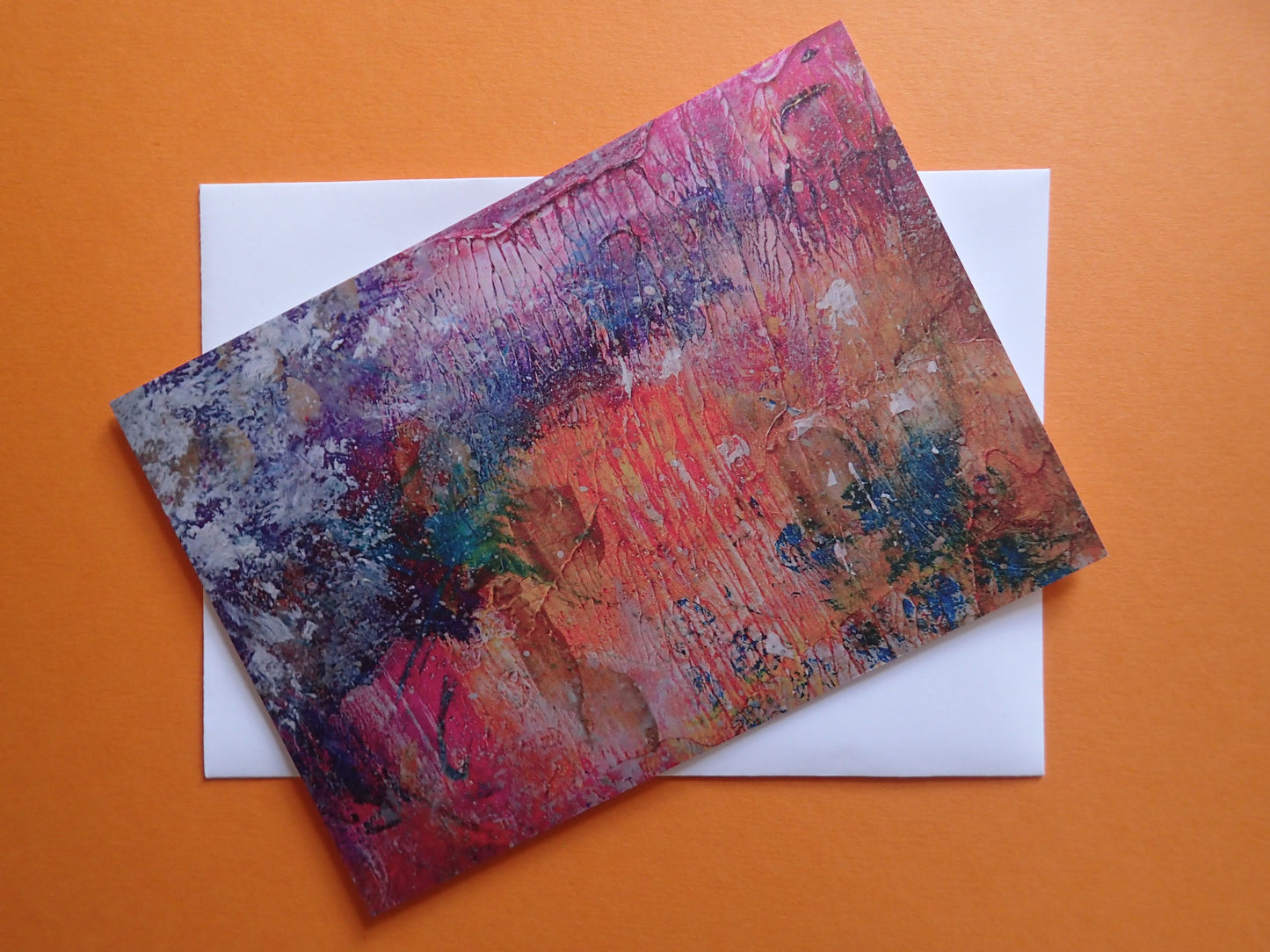Joy - pack of 5 greetings cards - These greetings cards were printed from original art by Kimberli Werner, abstract expressionist artist, based in the UK.