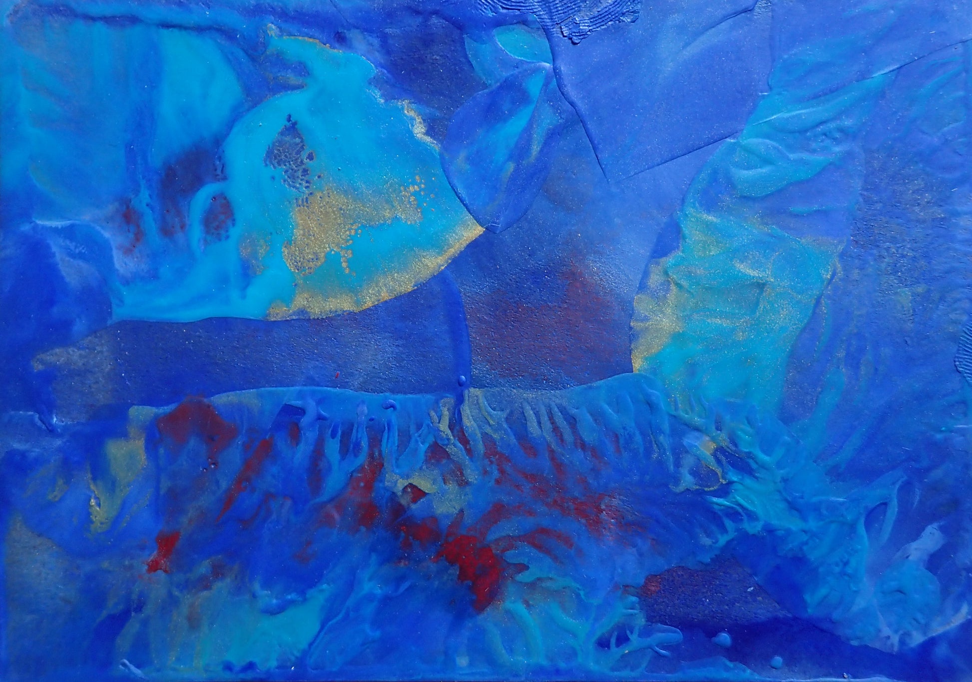 Step by Joyful step - This art is by Kimberli Werner, abstract expressionist artist, based in the UK.