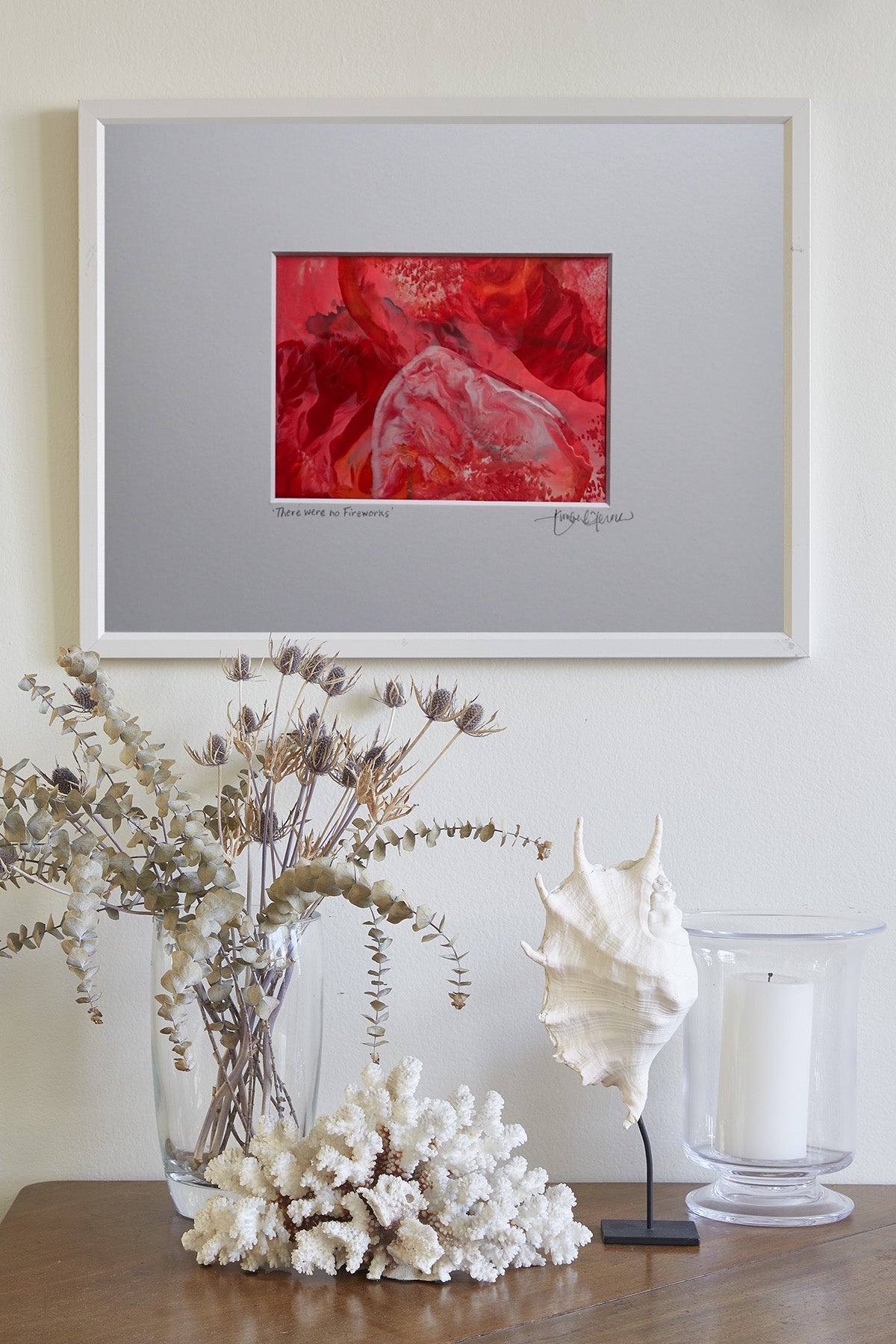 There were no fireworks - This art is by Kimberli Werner, abstract expressionist artist, based in the UK.