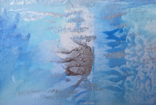 Winter Melt - This art is by Kimberli Werner, abstract expressionist artist, based in the UK.