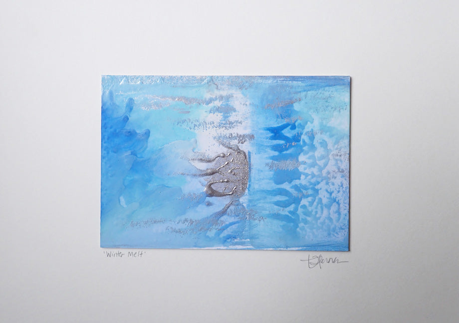 Winter Melt - This art is by Kimberli Werner, abstract expressionist artist, based in the UK.