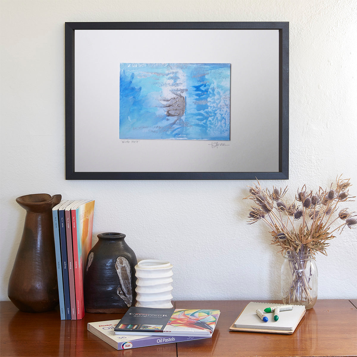 Winter Melt - This art is by Kimberli Werner, abstract expressionist artist, based in the UK.