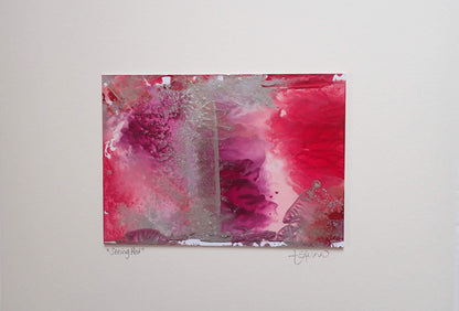 Seeing Red -This art is by Kimberli Werner, abstract expressionist artist, based in the UK.
