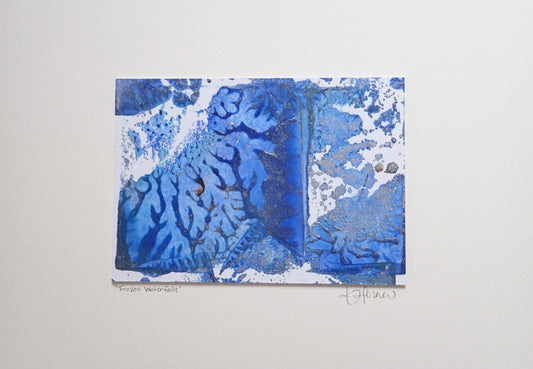 'Frozen Waterfalls', original monotype