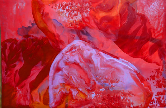 There were no fireworks - This art is by Kimberli Werner, abstract expressionist artist, based in the UK.